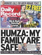 Daily Record (UK) Newspaper Front Page for 4 November 2023