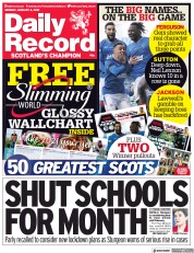 Daily Record (UK) Newspaper Front Page for 4 January 2021