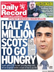 Daily Record (UK) Newspaper Front Page for 4 February 2022