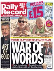 Daily Record front page for 4 March 2025