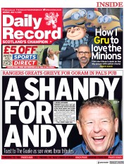 Daily Record (UK) Newspaper Front Page for 4 July 2022