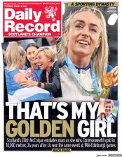 Daily Record (UK) Newspaper Front Page for 4 August 2022