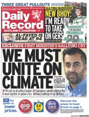 Daily Record (UK) Newspaper Front Page for 4 September 2023