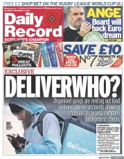 Daily Record (UK) Newspaper Front Page for 5 November 2022