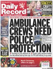 Daily Record front page for 5 December 2023