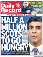 Daily Record (UK) Newspaper Front Page for 5 February 2022