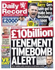 Daily Record front page for 5 May 2025