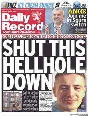 Daily Record front page for 5 June 2023
