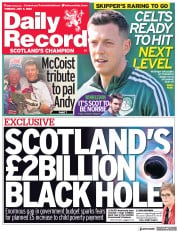 Daily Record (UK) Newspaper Front Page for 5 July 2022