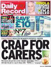 Daily Record (UK) Newspaper Front Page for 6 November 2021