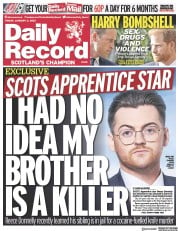 Daily Record (UK) Newspaper Front Page for 6 January 2023