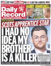 Daily Record (UK) Newspaper Front Page for 6 January 2023