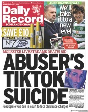 Daily Record front page for 6 February 2023
