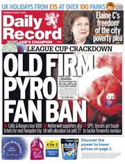 Daily Record front page for 6 March 2025
