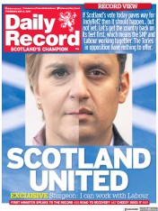 Daily Record (UK) Newspaper Front Page for 6 May 2021