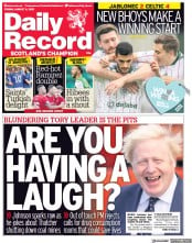 Daily Record (UK) Newspaper Front Page for 6 August 2021