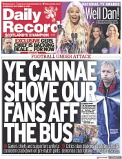 Daily Record (UK) Newspaper Front Page for 6 September 2023