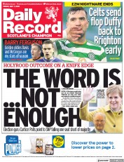 Daily Record (UK) Newspaper Front Page for 7 May 2021