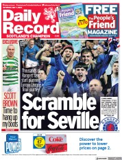Daily Record front page for 7 May 2022