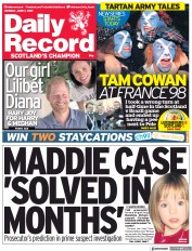 Daily Record (UK) Newspaper Front Page for 7 June 2021