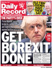 Daily Record (UK) Newspaper Front Page for 7 June 2022