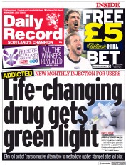 Daily Record (UK) Newspaper Front Page for 7 July 2021