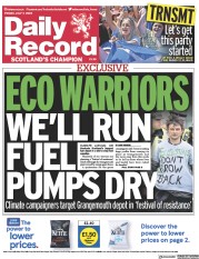 Daily Record (UK) Newspaper Front Page for 7 July 2023