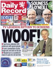 Daily Record front page for 7 August 2025