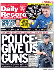 Daily Record (UK) Newspaper Front Page for 7 September 2021