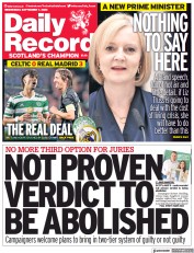 Daily Record (UK) Newspaper Front Page for 7 September 2022