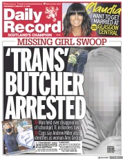 Daily Record (UK) Newspaper Front Page for 8 February 2023