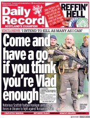 Daily Record (UK) Newspaper Front Page for 8 March 2022