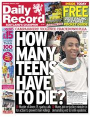 Daily Record front page for 8 March 2025
