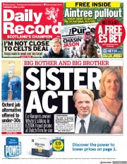 Daily Record (UK) Newspaper Front Page for 8 April 2021