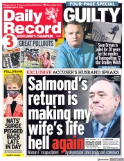 Daily Record (UK) Newspaper Front Page for 8 May 2021