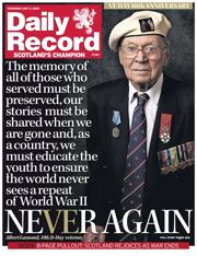 Daily Record front page for 8 May 2025