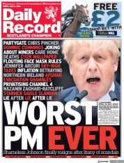 Daily Record (UK) Newspaper Front Page for 8 July 2022