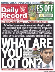 Daily Record (UK) Newspaper Front Page for 8 July 2023