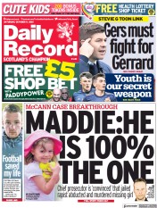Daily Record (UK) Newspaper Front Page for 9 October 2021