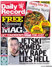 Daily Record (UK) Newspaper Front Page for 9 January 2021