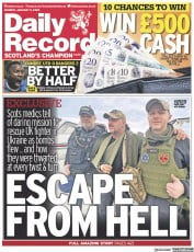 Daily Record (UK) Newspaper Front Page for 9 January 2023