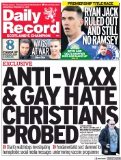 Daily Record (UK) Newspaper Front Page for 9 February 2022