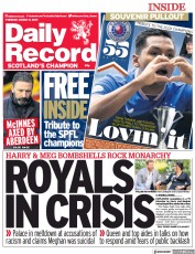 Daily Record (UK) Newspaper Front Page for 9 March 2021