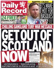 Daily Record front page for 9 April 2025