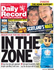 Daily Record (UK) Newspaper Front Page for 9 June 2021