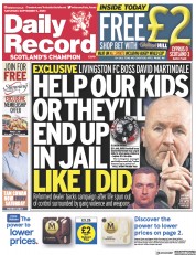 Daily Record (UK) Newspaper Front Page for 9 September 2023