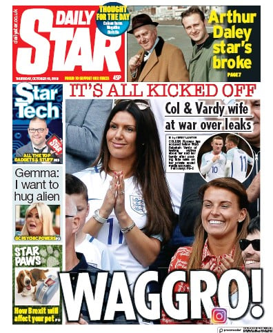 Daily Star Newspaper Front Page (UK) for 10 October 2019
