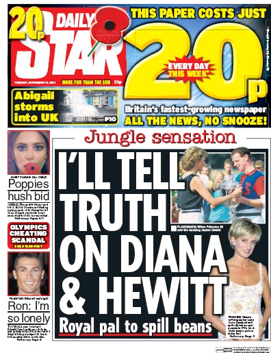 Daily Star Newspaper Front Page (UK) for 10 November 2015