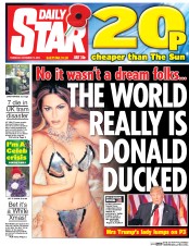 Daily Star (UK) Newspaper Front Page for 10 November 2016