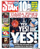 Daily Star (UK) Newspaper Front Page for 10 November 2020